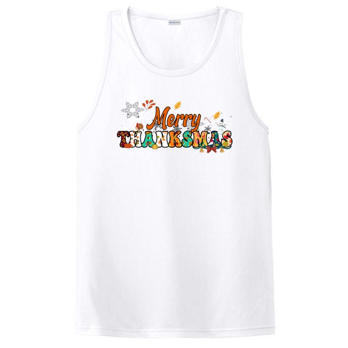 Funny Thanksmas Merry Thanksmas Thanksgiving Christmas PosiCharge Competitor Tank