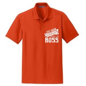 Funny This Mom Cooks Like A Boss Gift Dry Zone Grid Polo