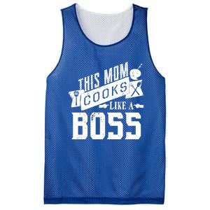 Funny This Mom Cooks Like A Boss Gift Mesh Reversible Basketball Jersey Tank