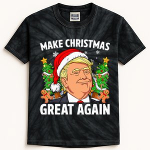 Funny Trump Make Christmas Great Again Ugly Sweater Xmas Kids Tie-Dye T-Shirt