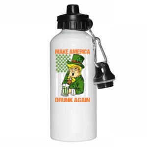 Funny Trump Make America Drunk Again Beer St Patricks Day Cute Gift Aluminum Water Bottle