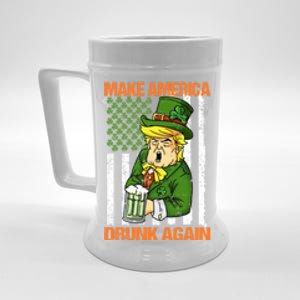 Funny Trump Make America Drunk Again Beer St Patricks Day Cute Gift Beer Stein