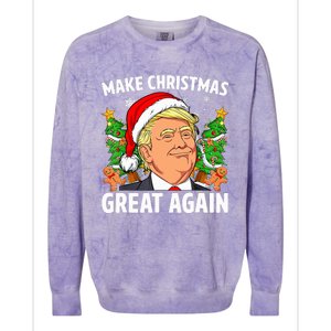 Funny Trump Make Christmas Great Again Ugly Sweater Xmas  Colorblast Crewneck Sweatshirt