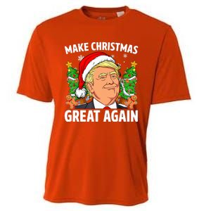 Funny Trump Make Christmas Great Again Ugly Sweater Xmas  Cooling Performance Crew T-Shirt