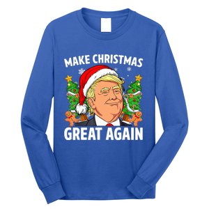 Funny Trump Make Christmas Great Again Ugly Sweater Xmas  Long Sleeve Shirt