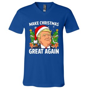 Funny Trump Make Christmas Great Again Ugly Sweater Xmas  V-Neck T-Shirt