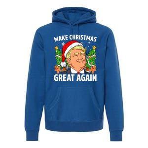 Funny Trump Make Christmas Great Again Ugly Sweater Xmas  Premium Hoodie