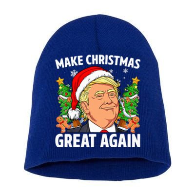 Funny Trump Make Christmas Great Again Ugly Sweater Xmas  Short Acrylic Beanie