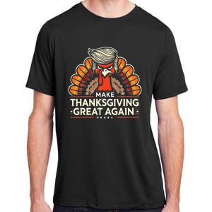 Funny Turkey Make Thanksgiving Great Again Adult ChromaSoft Performance T-Shirt