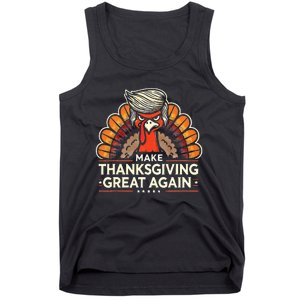 Funny Turkey Make Thanksgiving Great Again Tank Top