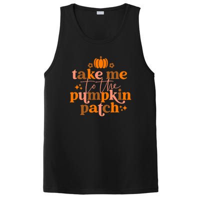 Fall Take Me To The Pumpkin Patch Funny Thanksgiving Retro PosiCharge Competitor Tank