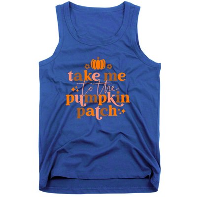 Fall Take Me To The Pumpkin Patch Funny Thanksgiving Retro Tank Top