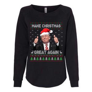 Funny Trump Make Christmas Great Again Ugly Xmas Gift Womens California Wash Sweatshirt