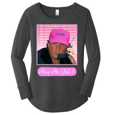 Funny Trump Miss Me Yet Trump 2024 President 2024 Women's Perfect Tri Tunic Long Sleeve Shirt