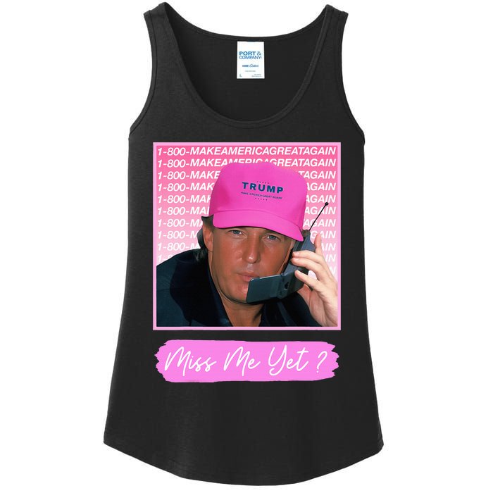 Funny Trump Miss Me Yet Trump 2024 President 2024 Ladies Essential Tank