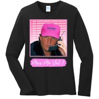 Funny Trump Miss Me Yet Trump 2024 President 2024 Ladies Long Sleeve Shirt