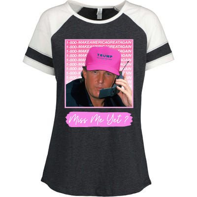 Funny Trump Miss Me Yet Trump 2024 President 2024 Enza Ladies Jersey Colorblock Tee