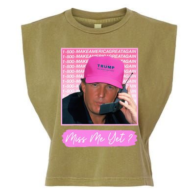 Funny Trump Miss Me Yet Trump 2024 President 2024 Garment-Dyed Women's Muscle Tee