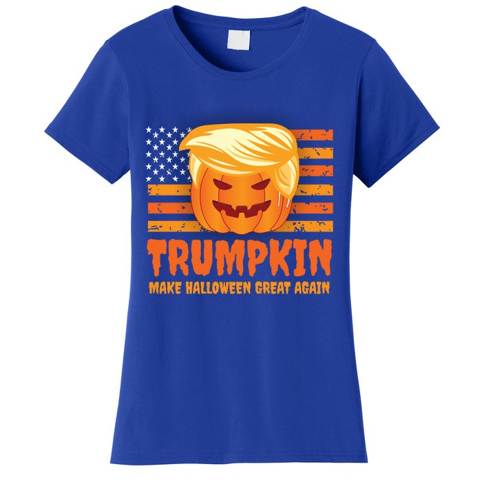 Funny Trumpkin Make Halloween Great Again Patriotic Humor Meaningful Gift Women's T-Shirt