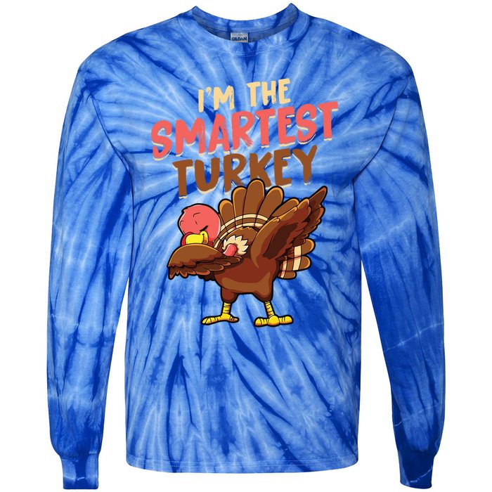 Funny Turkey Matching Family Group Thanksgiving Party Pajama Meaningful Gift Tie-Dye Long Sleeve Shirt