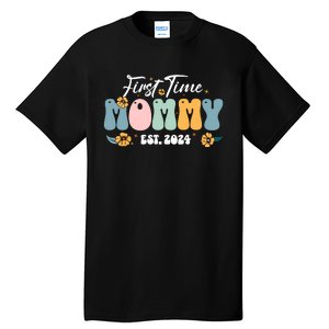 First Time Mommy Est 2024 New Mom Pregnancy Announcement Tall T-Shirt