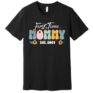 First Time Mommy Est 2024 New Mom Pregnancy Announcement Premium T-Shirt