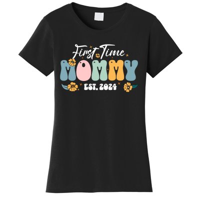 First Time Mommy Est 2024 New Mom Pregnancy Announcement Women's T-Shirt