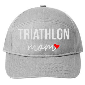 Funny Triathlon Mom Gift Cute Triathlon Mom Gift Gift 7-Panel Snapback Hat