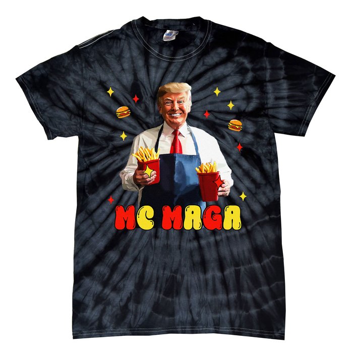 Funny Trump Mc Maga Fries Fast Food Tie-Dye T-Shirt