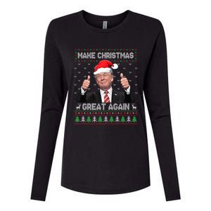 Funny Trump Make Christmas Great Again Ugly Sweater Xmas Meaningful Gift Womens Cotton Relaxed Long Sleeve T-Shirt