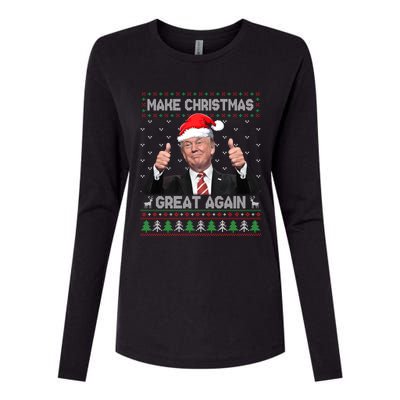 Funny Trump Make Christmas Great Again Ugly Sweater Xmas Meaningful Gift Womens Cotton Relaxed Long Sleeve T-Shirt