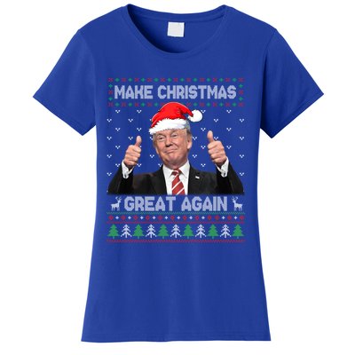 Funny Trump Make Christmas Great Again Ugly Sweater Xmas Meaningful Gift Women's T-Shirt