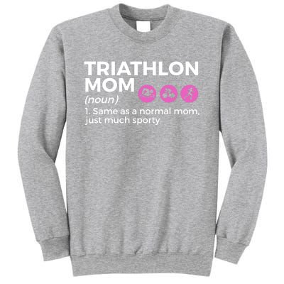 Funny Triathlon Mom Definition Best Mom Ever Triathlete Funny Gift Sweatshirt