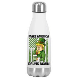 Funny Trump Make America Drunk Again Beer St Patricks Day Great Gift Stainless Steel Insulated Water Bottle