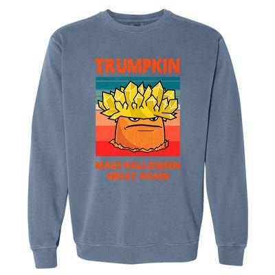 Funny Trumpkin Make Halloween Great Again Vintage Funny Gift Gift Garment-Dyed Sweatshirt