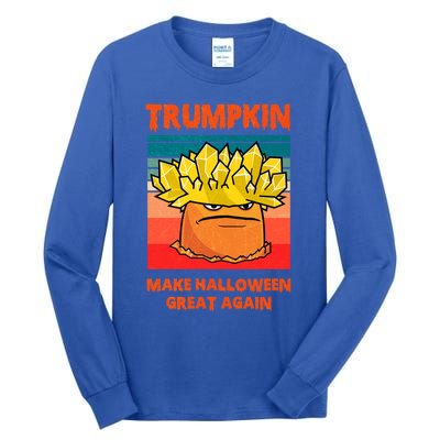 Funny Trumpkin Make Halloween Great Again Vintage Funny Gift Gift Tall Long Sleeve T-Shirt