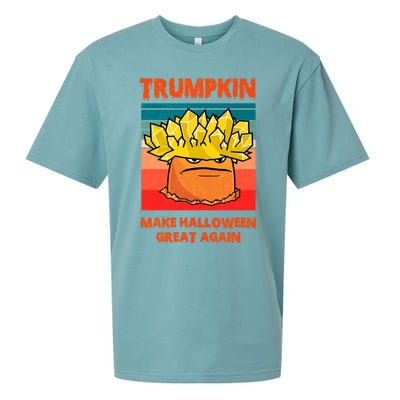 Funny Trumpkin Make Halloween Great Again Vintage Funny Gift Gift Sueded Cloud Jersey T-Shirt