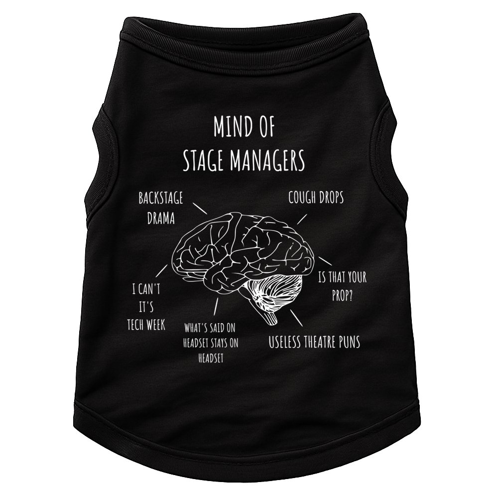 Funny Theatre Mind Of Stage Manager Broadway Musical Theater Gift Doggie Tank