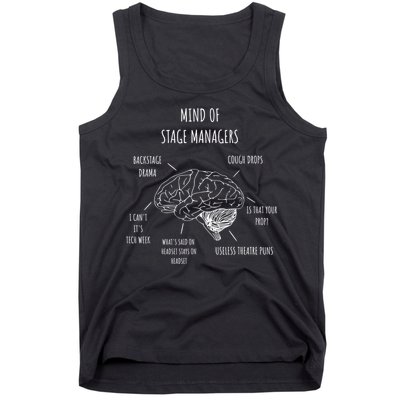 Funny Theatre Mind Of Stage Manager Broadway Musical Theater Gift Tank Top