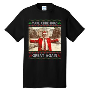 Funny Trump Make Christmas Great Again Xmas Family Pajamas Tall T-Shirt