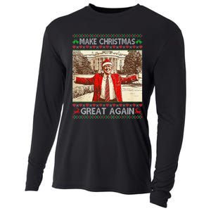 Funny Trump Make Christmas Great Again Xmas Family Pajamas Cooling Performance Long Sleeve Crew