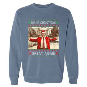 Funny Trump Make Christmas Great Again Xmas Family Pajamas Garment-Dyed Sweatshirt