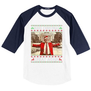 Funny Trump Make Christmas Great Again Xmas Family Pajamas Baseball Sleeve Shirt