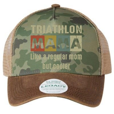 Funny Triathlon Mom Definition Proud Triathlon Mom Gift Legacy Tie Dye Trucker Hat