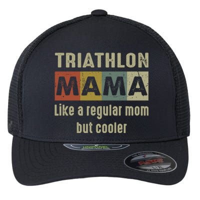 Funny Triathlon Mom Definition Proud Triathlon Mom Gift Flexfit Unipanel Trucker Cap