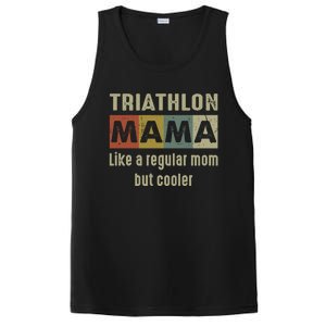 Funny Triathlon Mom Definition Proud Triathlon Mom Gift PosiCharge Competitor Tank