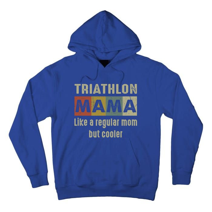 Funny Triathlon Mom Definition Proud Triathlon Mom Gift Tall Hoodie