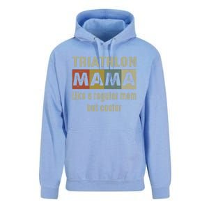 Funny Triathlon Mom Definition Proud Triathlon Mom Gift Unisex Surf Hoodie