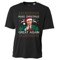 Funny Trump Make Christmas Great Again Ugly Sweater Xmas Cooling Performance Crew T-Shirt