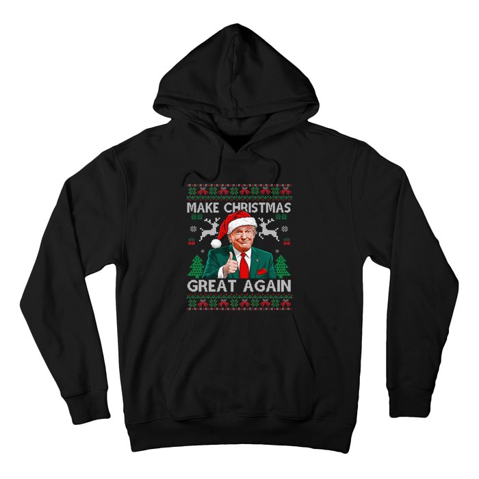 Funny Trump Make Christmas Great Again Ugly Sweater Xmas Hoodie